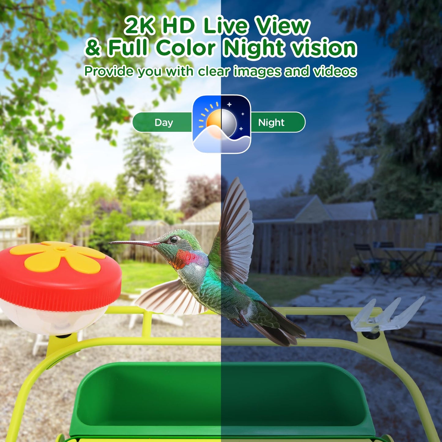 Avinory Metal Smart Bird Feeder With 2.5K HD Camera