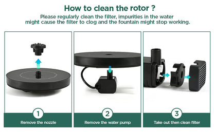 Avinory Solar-Powered Water Fountain