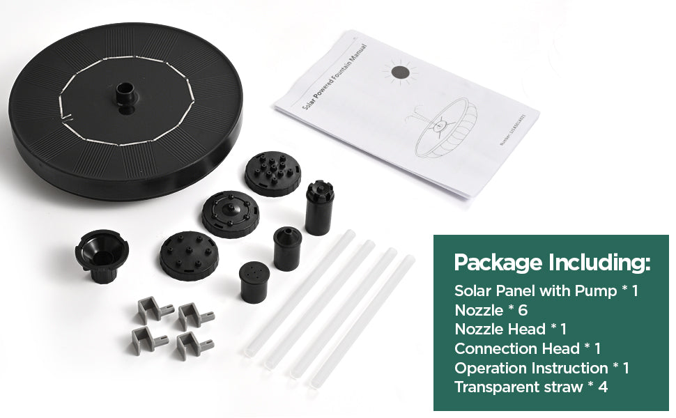 Avinory Solar-Powered Water Fountain